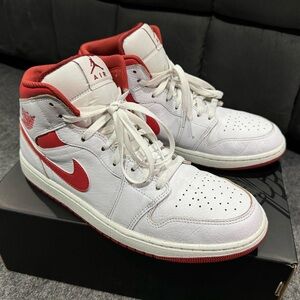 Jordan White and Red Sneakers